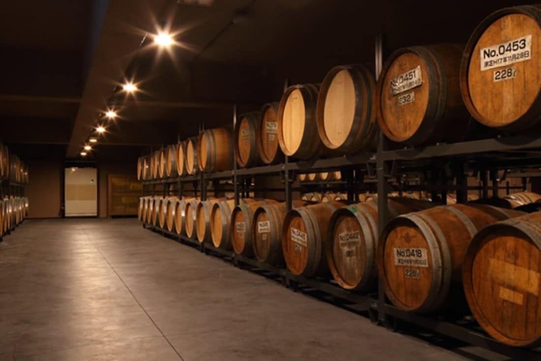 普段は入ることができないワインが育成されている地下セラーへ